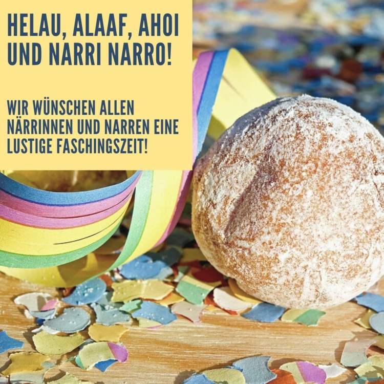 Karnevalhälsningsidé - Helau, Alaaf, Ahoi och Narri Narro