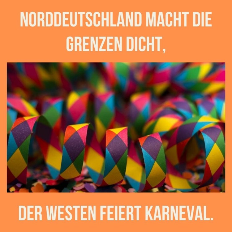 Norra Tyskland stänger gränserna, väst firar karneval