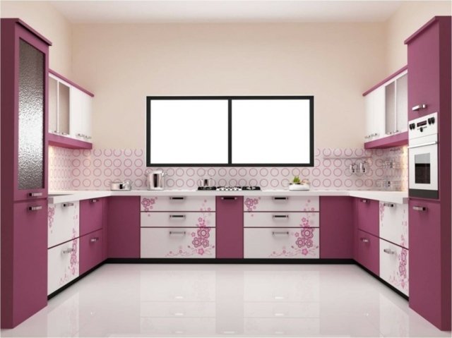Blommönster klistermärke dekorerad tvättbar tapet kök splashback