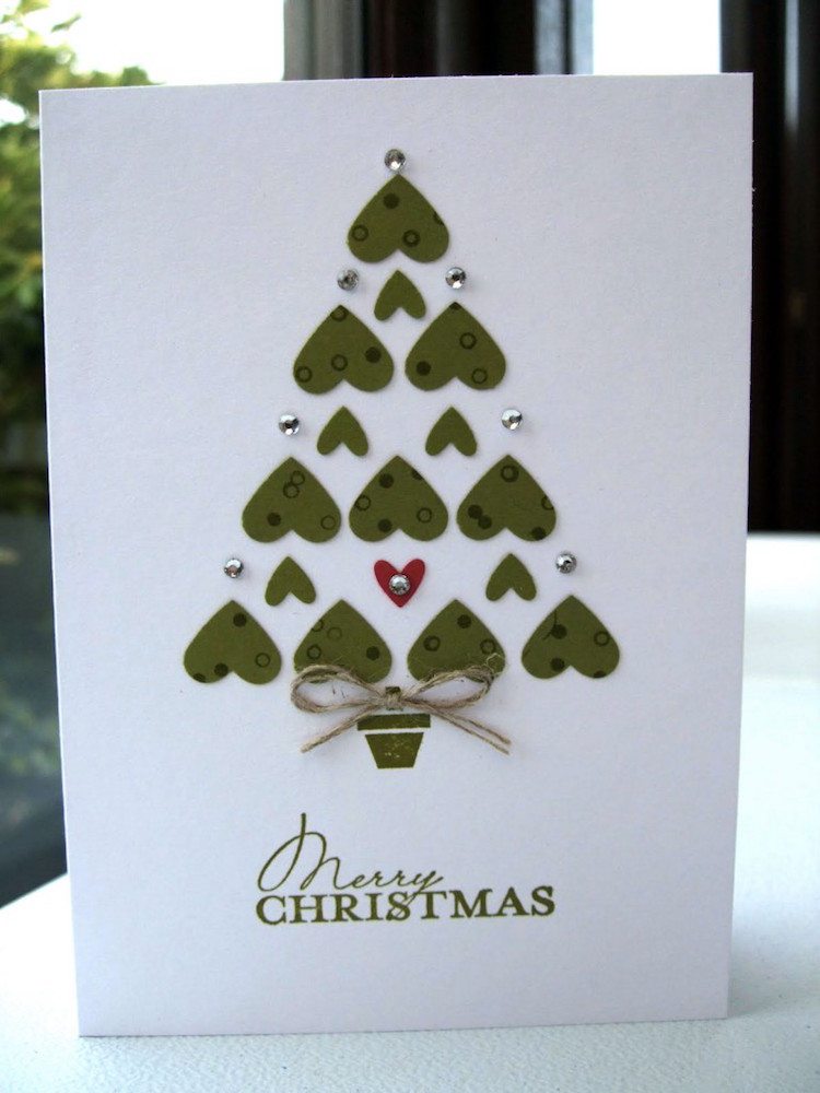 stampin up -kort design din egen jul helt enkelt herzchen tannenbaum