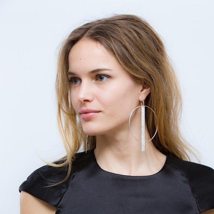 ring örhängen geometriska minimalistiska silver trend smycken 2018