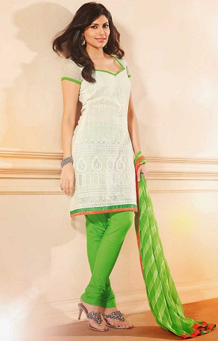 Κοστούμι Chanderi Silk Green Salwar