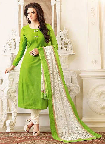 Κομψό πράσινο σχέδιο κοστουμιού Salwar