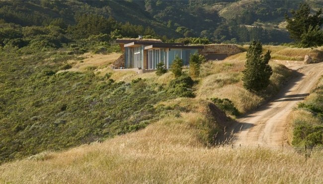 modernt bostadshus california landsbygd sluttning