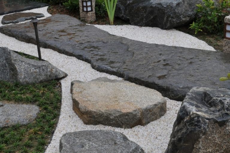 Rock garden-skapa-moderna-platt-stenar-idéer-design