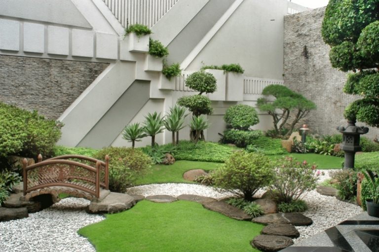 Rock-garden-lay-modern-japansk stil-buxbom