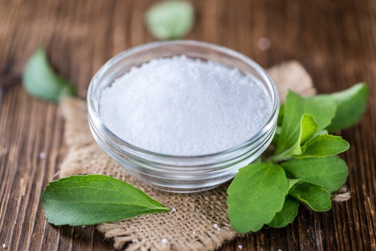 Grädda med förhållandet stevia pulver till socker