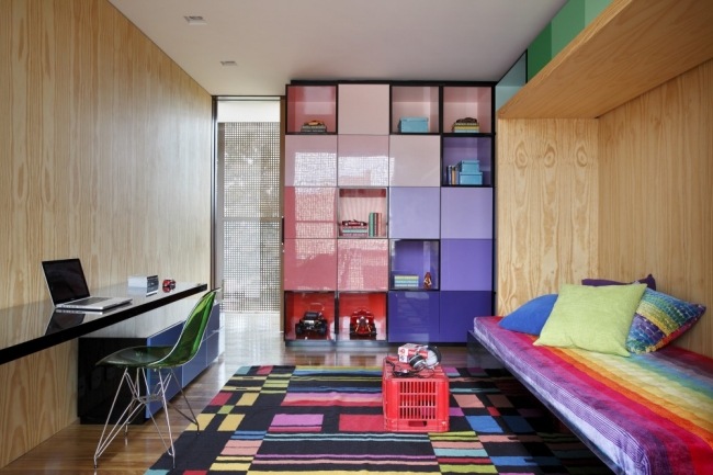 färgrikt dekorativt mönster modernt hus av guilherme torres