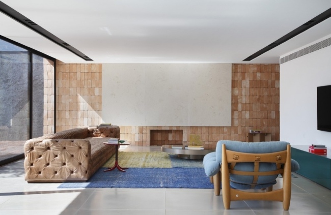 vardagsrum setinwand modern husdesign av guilherme torres