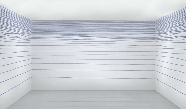 Horisontell Running Wallpaper Mönster Modern Rollout Design