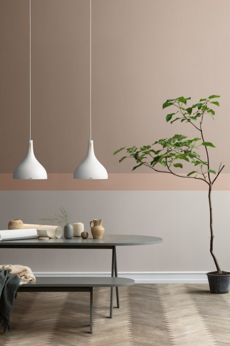 pantone färger hängande lampa lysande vit elegant