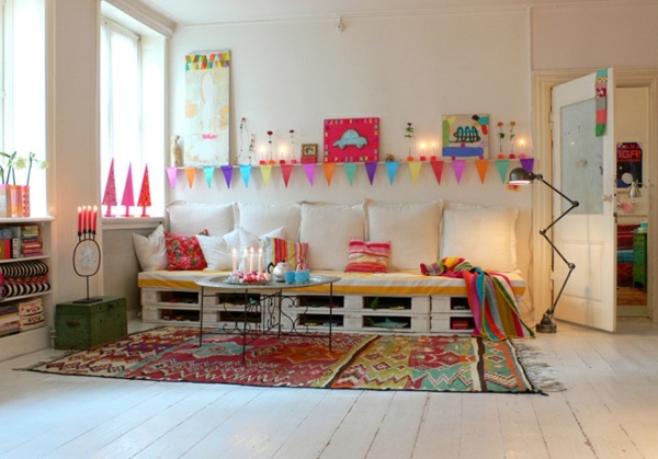vit soffa design dekoration vägg kranspapper