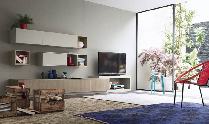 vardagsrum-modul-möbler-vardags-vägg-design-hyllor-system-öppna-och-stängda