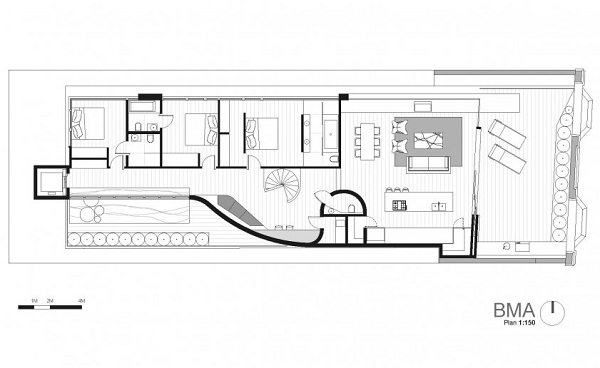 Bondi penthouse plan