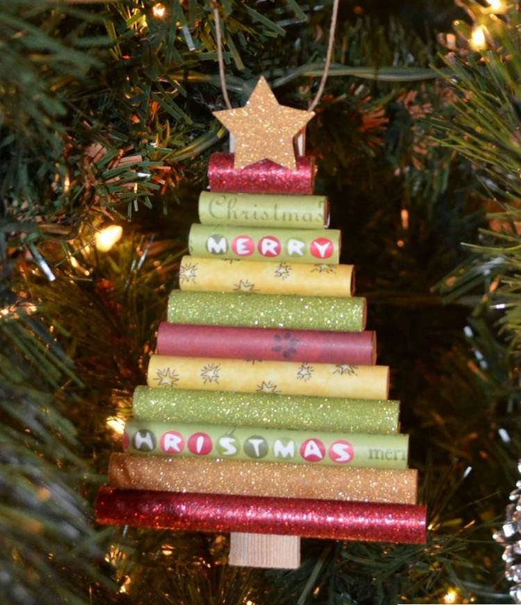 dekoration för julgransrullen omslagspapper tannebaum mångfärgad