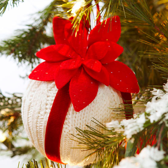 Stickat omslag dekoration-tinker advent season julstjärnband