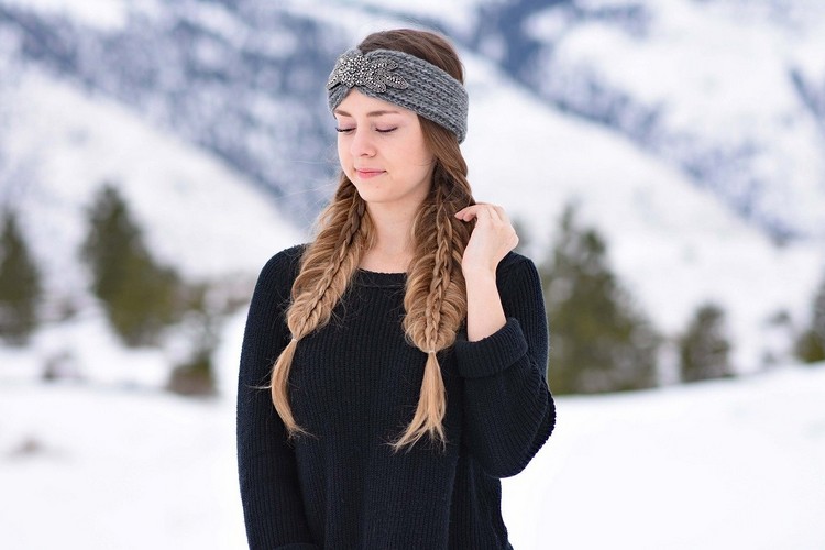 Flätade frisyrer instruktioner pannband vinter hur man bär