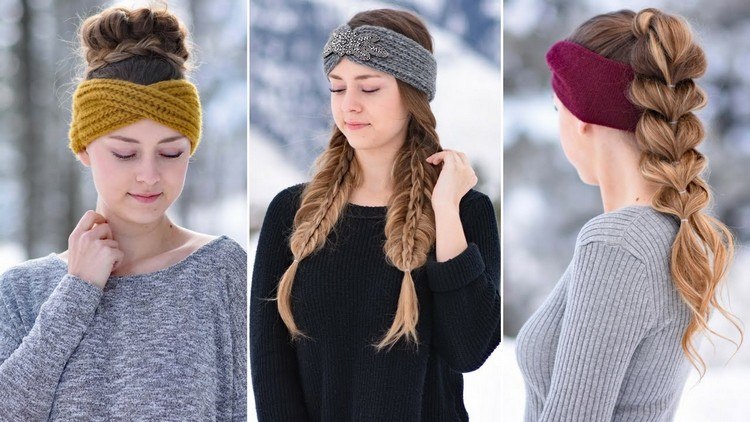Pannband vinter hur man bär snabba flätade frisyrer med instruktioner