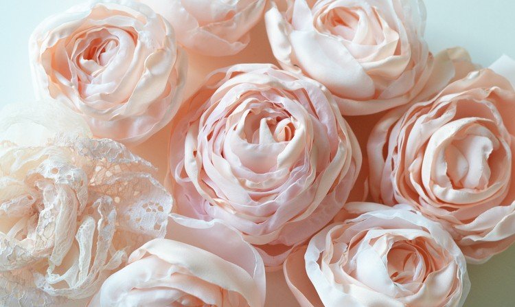 tyg blommor själv gör rosor känsliga instruktioner romantiska