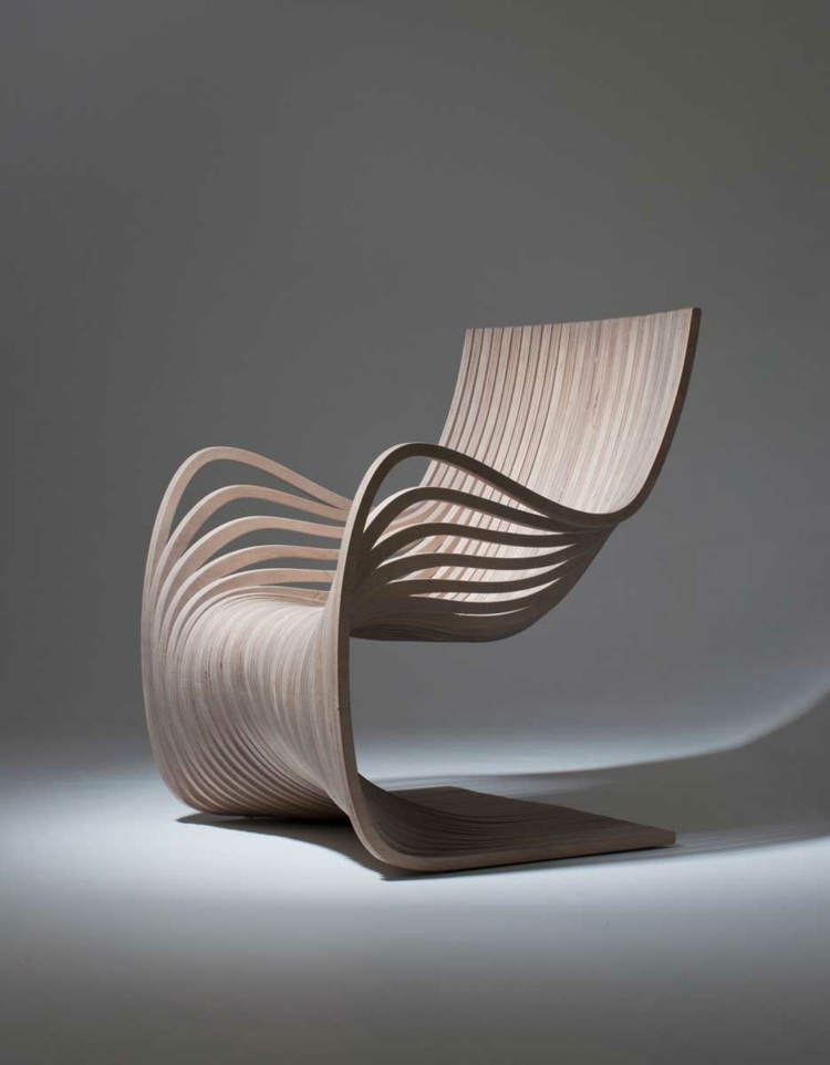 modern stol design alejandro estrada beige plywood