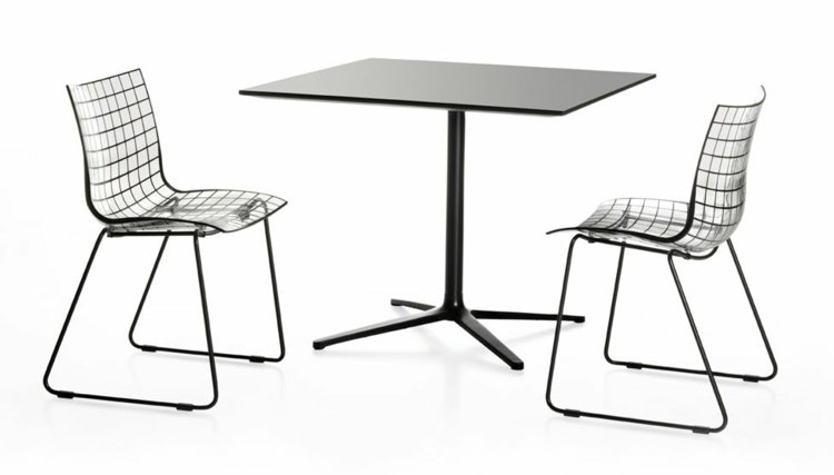 transparent stol x3 maxdesign rutmönster rutnät tabell idé