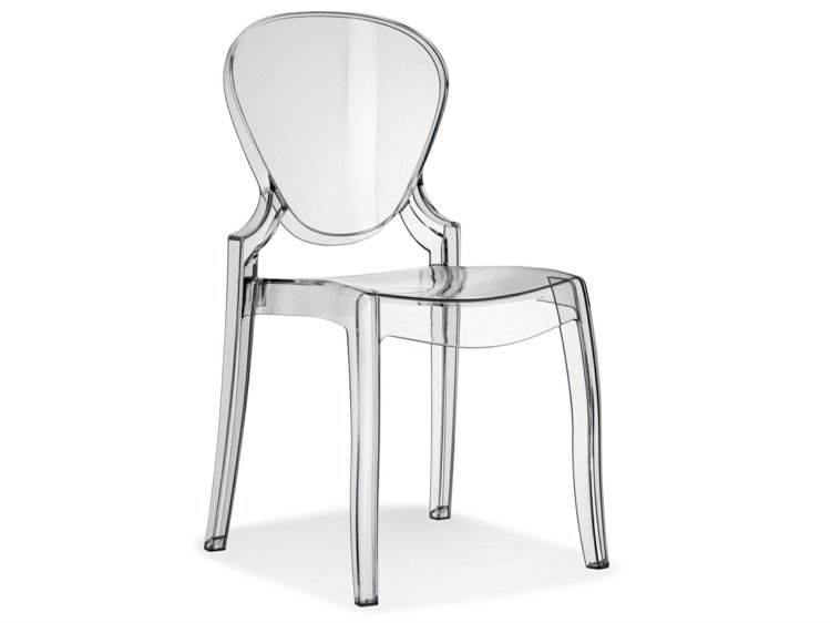 transparent stol drottning pedrali ryggstöd idé trendiga möbler akryl