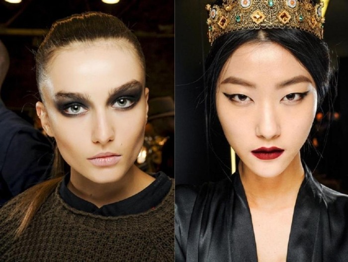 smokey-eyes-eyeliner-svälja-makeup-trender-2014-catwalks