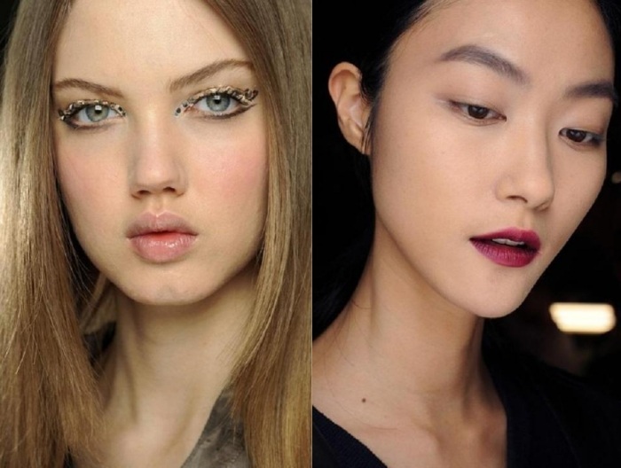ögon-smink-trender-2014-catwalks-läppar-naken-look-plommon-lila