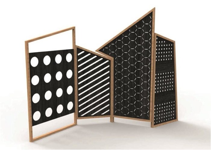 Paravent-as-room-divider-dekorativ-asymmetrisk-OPTO-Colé-Italian-Design-Label