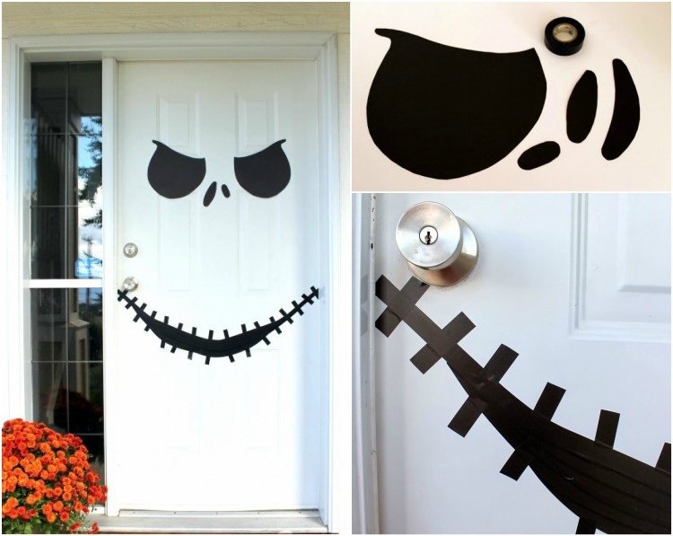 super sista minuten idéer halloween dekoration ytterdörr