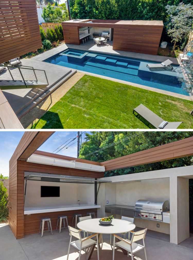 pool-i-trädgården-modern-design-trä-metall-arkitektur