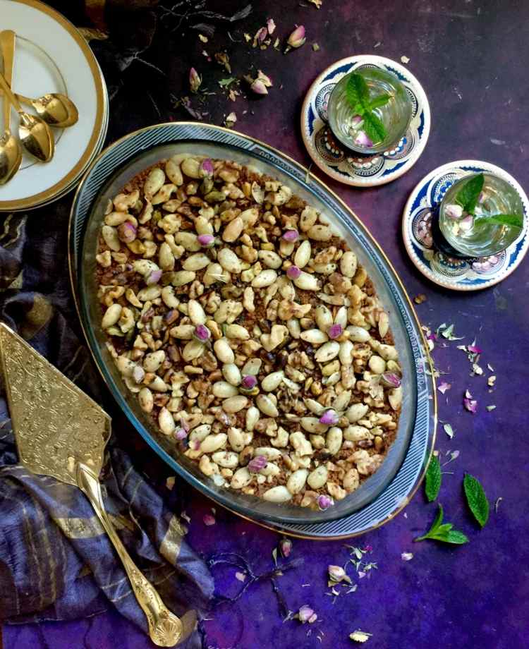 dessert pistasch apelsinblomma semolina