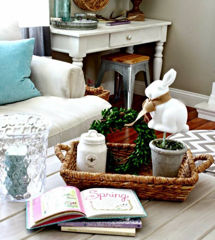 Fack-dekorera-vår-korg-design-kanin-figur-blomkruka-krans-vintergröna