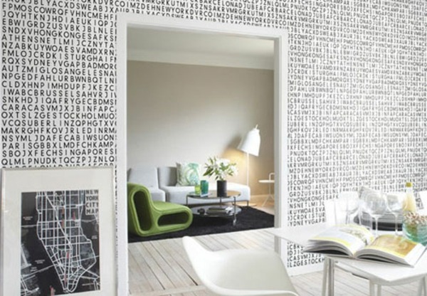 Fleece Wallpaper Words Partition