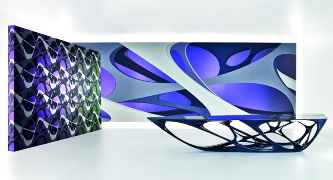 Väggdesign-innovativa Zaha-Hadid Elastika tapetserier