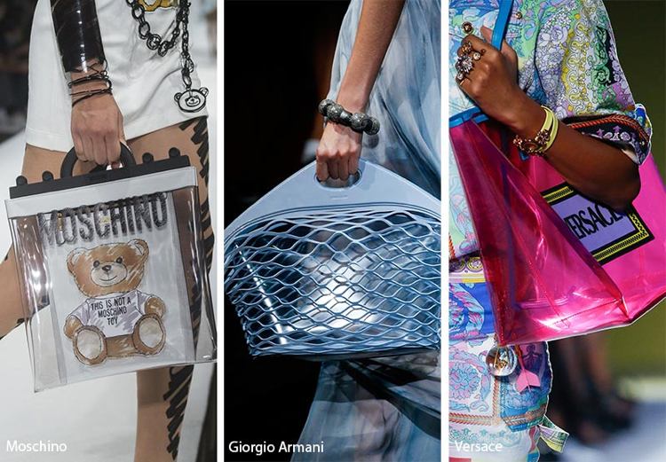 Väskor trender 2019 genomskinliga genomskinliga shoppare