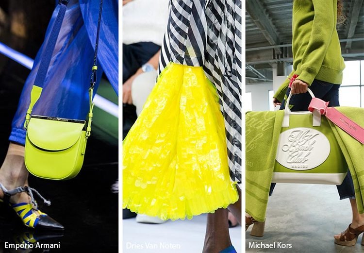 Väskor trender 2019 neon färger gul