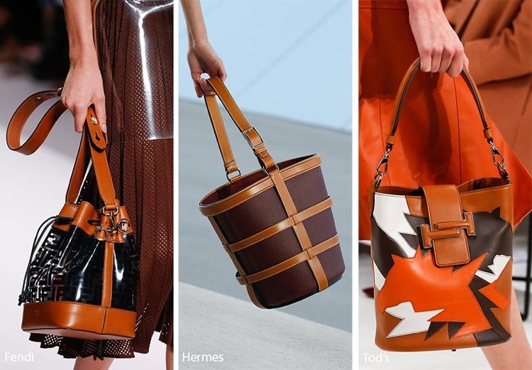 Bags Trends 2019 Bucket Bag läder brun kamel svart