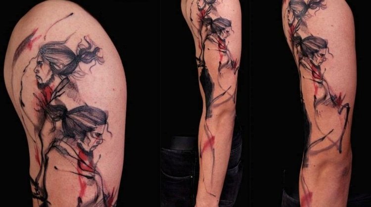 Tatuering-överarm-japanska-motiv-samurai