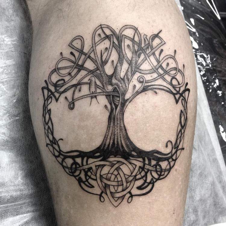 keltiska livets tatuering familj