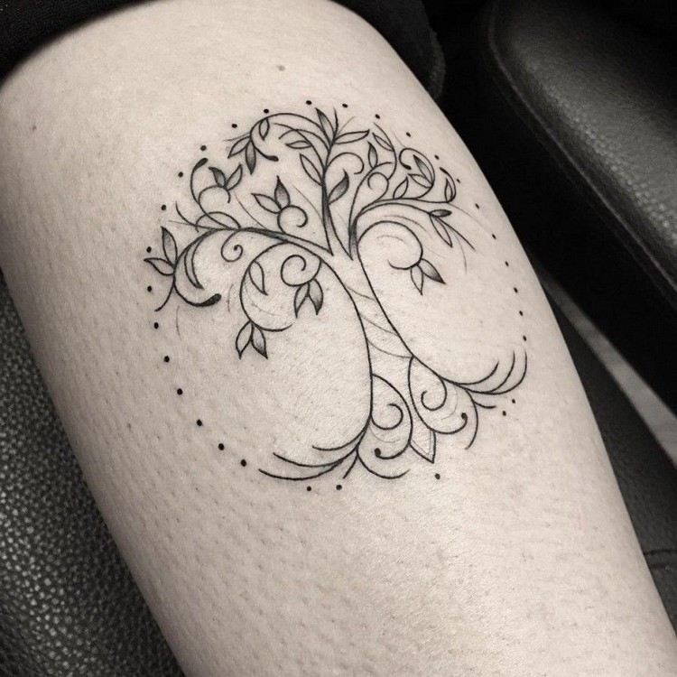 familj tatuering symbol betyder livets träd