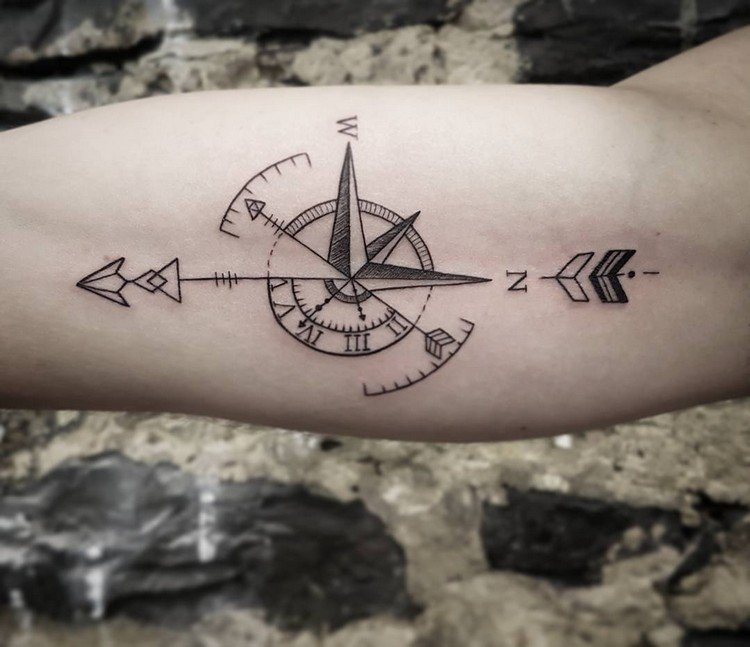 tatuering-idéer-män-trend-geometriska-resemotiv
