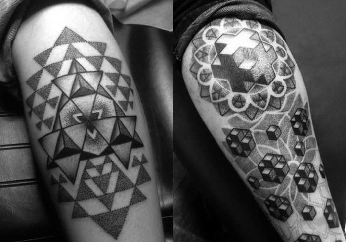 tatuering-idéer-för-män-överarm-geometriska-3d-michael-bennett