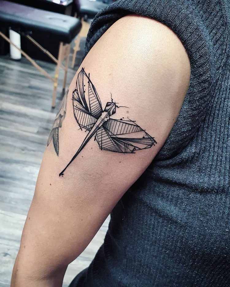 Tattoo Dragonfly Betydelse Shoulder Tattoomotive Trends