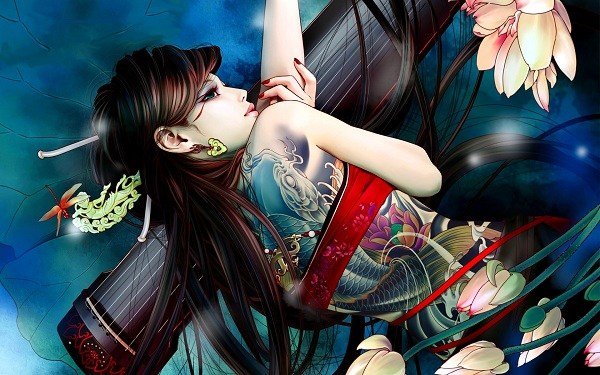 Tatueringsidéer geisha mallprover
