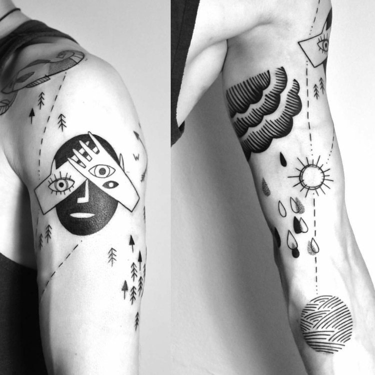 abstrakta tatueringar trend bästa tatuerare Tyskland