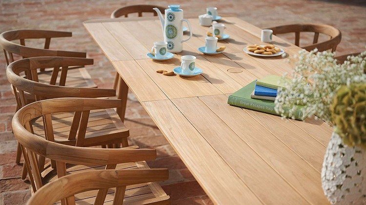 Trädgårdsmöbler-teak-bord-utdragbar-matplats