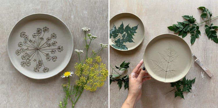 Tallrik med akrylfärg målning blommor mönster
