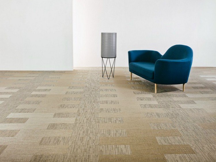 Matta-vinyl-tyg-fibrer-geometrisk-beige-TYDD-PLANKER-VISUAL-BOLON