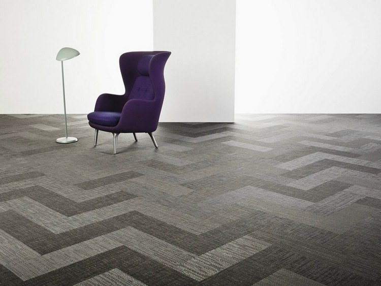 Matta-vinyl-tyg-fibrer-geometriska-zig-zag-TYDD-PLANKER-BALANS-BOLON